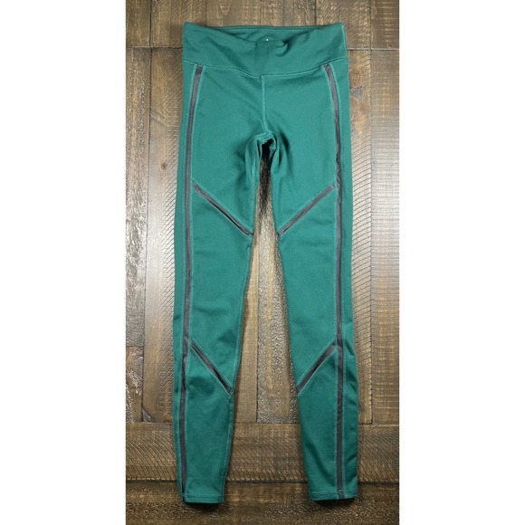 ALO Yoga Talia Full Length Leggings Evermint Green with Black Trim Size XS - Picture 3 of 9